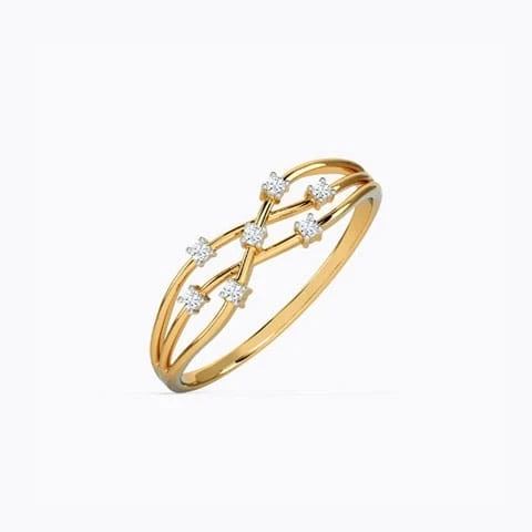 Interwined Glim Diamond Ring