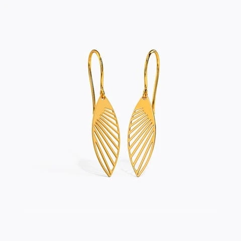 Rhodeus Drop Gold Earrings