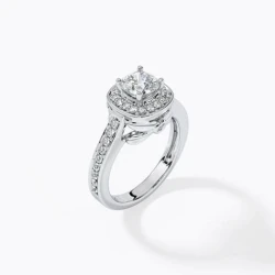 Halo Solitaire Ring